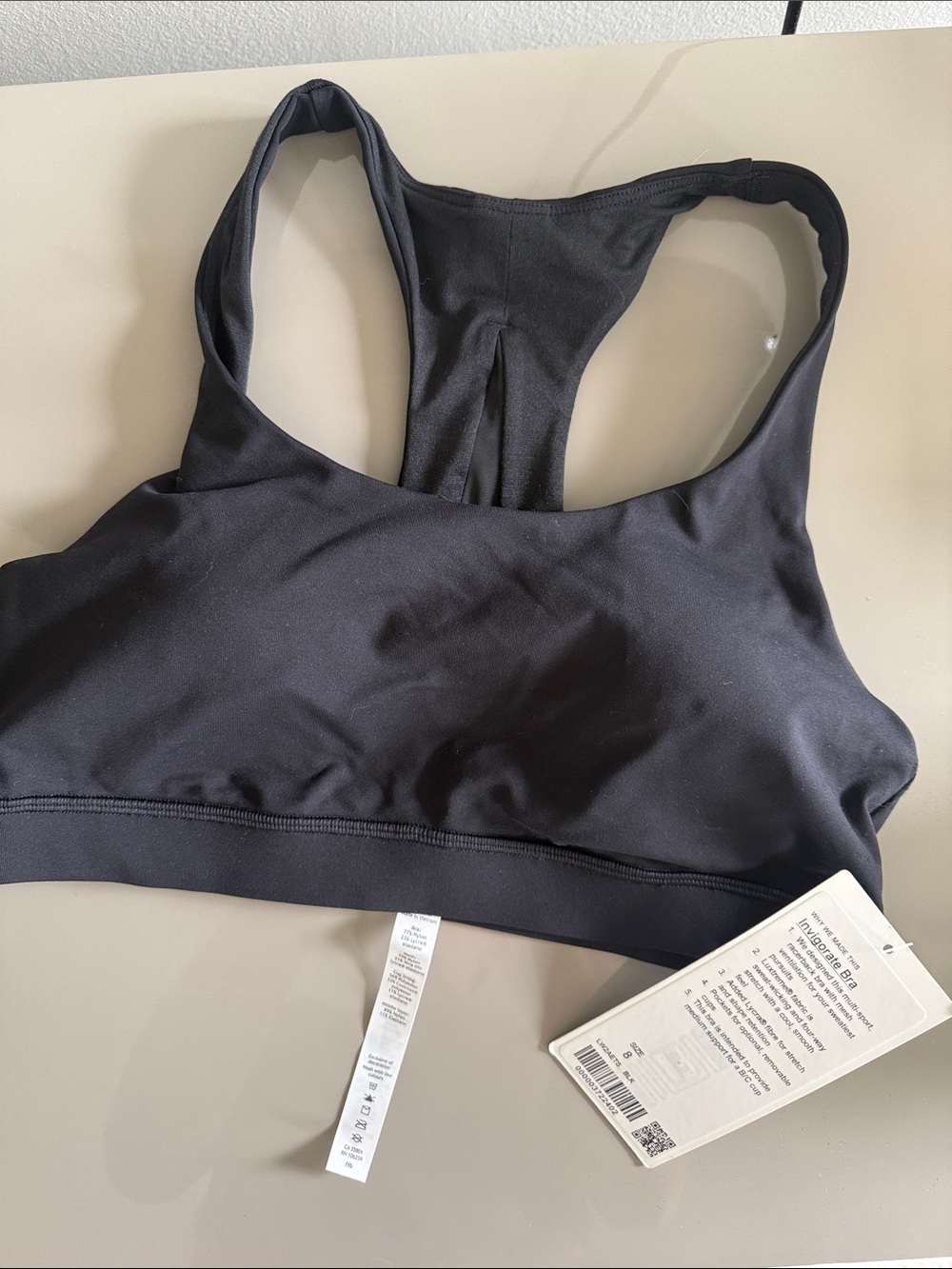 Lulu lemon Invigorate Black Racerback Sports Bralette -8